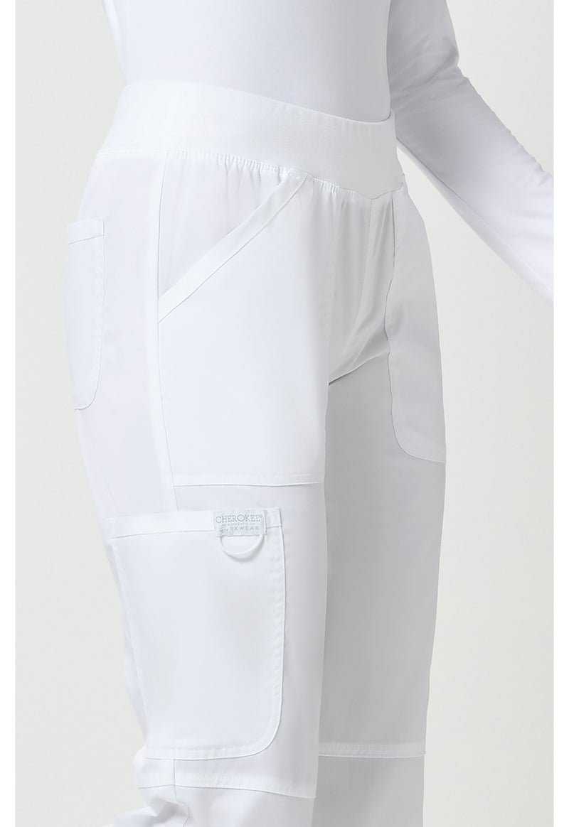 White - Cherokee Cherokee WW Revolution Women's Scrub Pants - Detail 3 View
