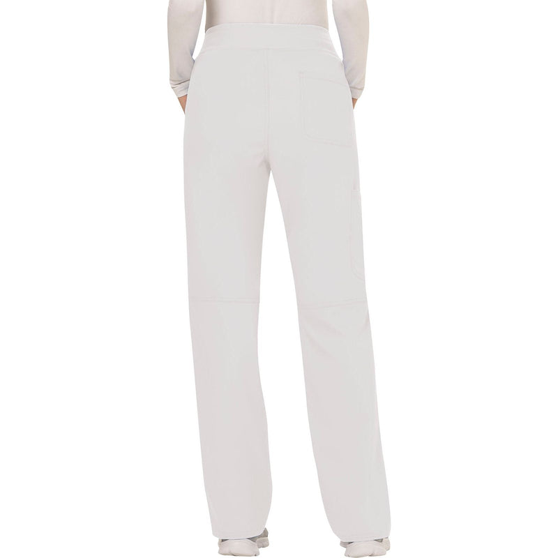 white - Mid Rise Straight Leg Pull-on Pant