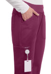 Wine - Cherokee Cherokee WW Revolution Women's Scrub Pants - Detail 2 View