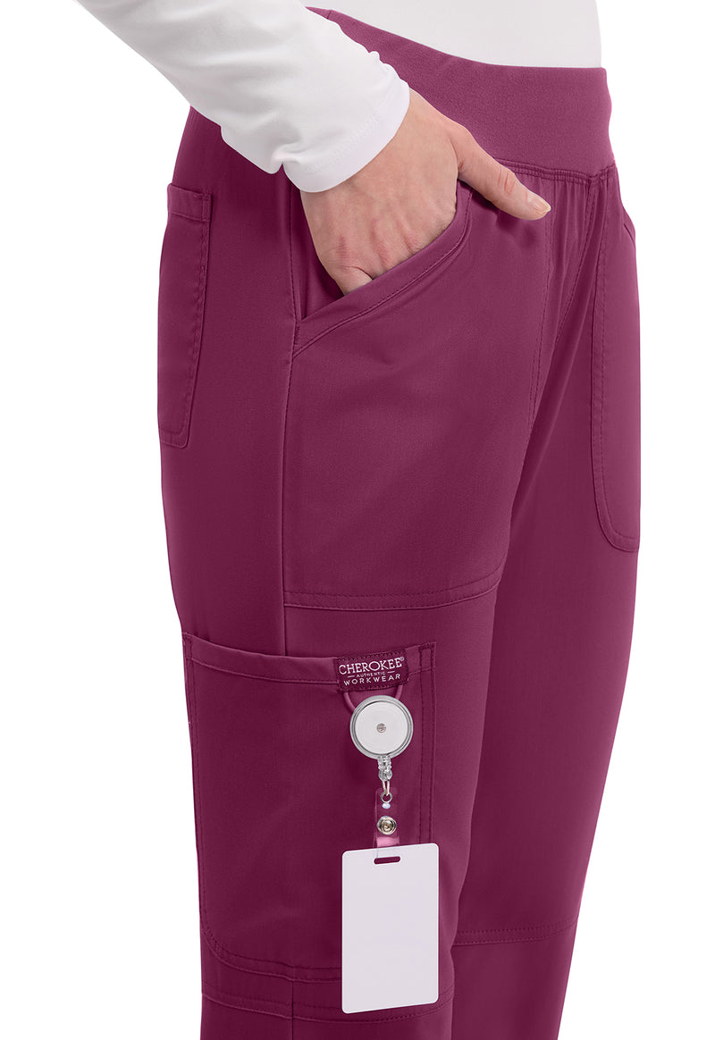 Wine - Cherokee Cherokee WW Revolution Women's Scrub Pants - Detail 2 View