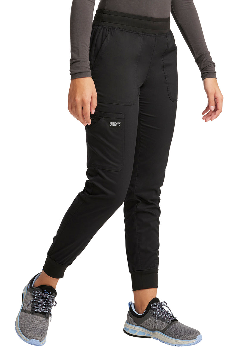 Black - Cherokee Cherokee WW Revolution Women's Scrub Pants - Right Side View
