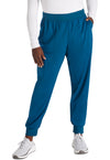 Caribbean Blue - Cherokee WW Revolution Women's Scrub Pants - Front View