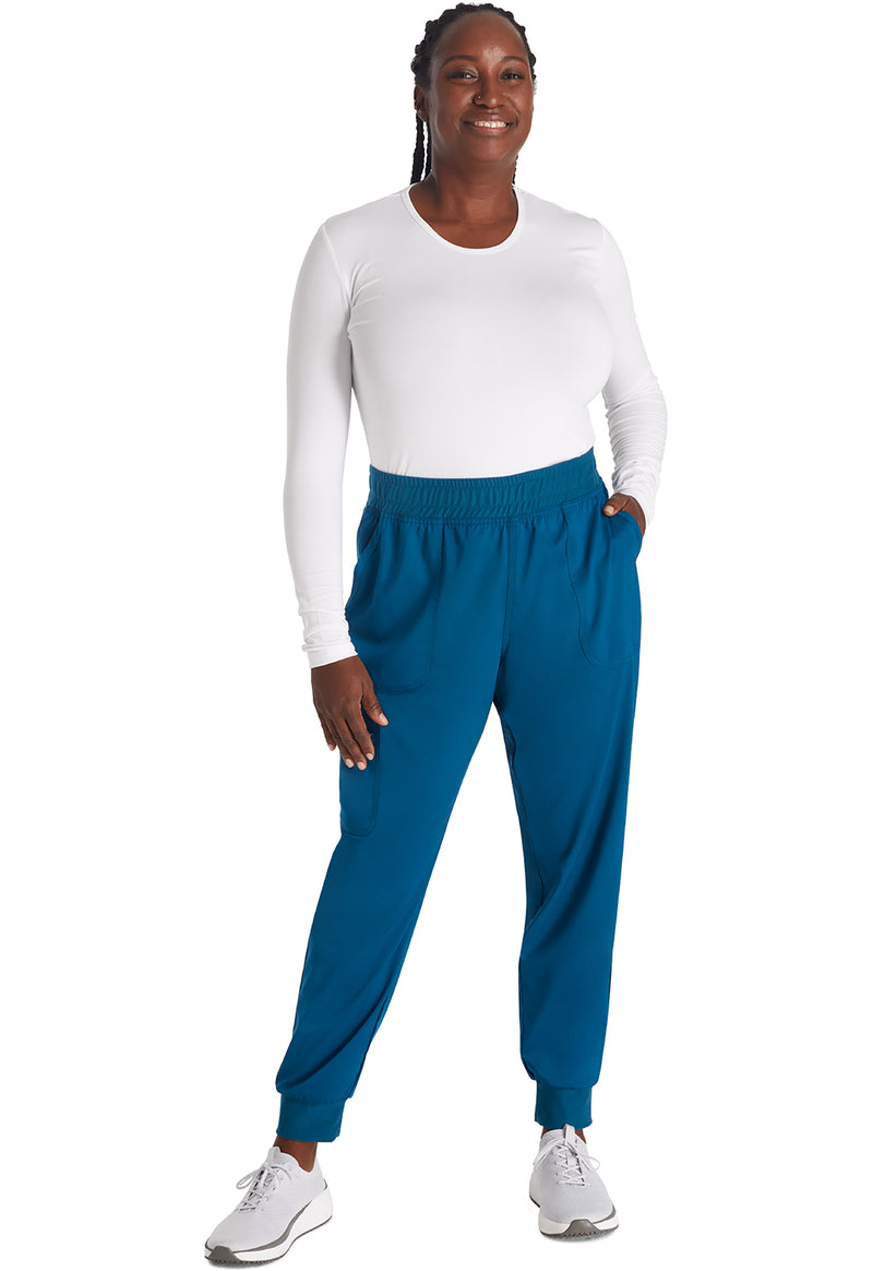 Caribbean Blue - Cherokee Cherokee WW Revolution Women's Scrub Pants - Detail 1 View