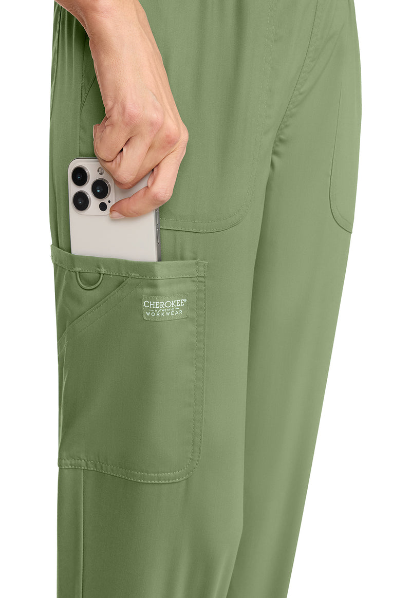 Celery Green - Cherokee Cherokee WW Revolution Women's Scrub Pants - Detail 3 View