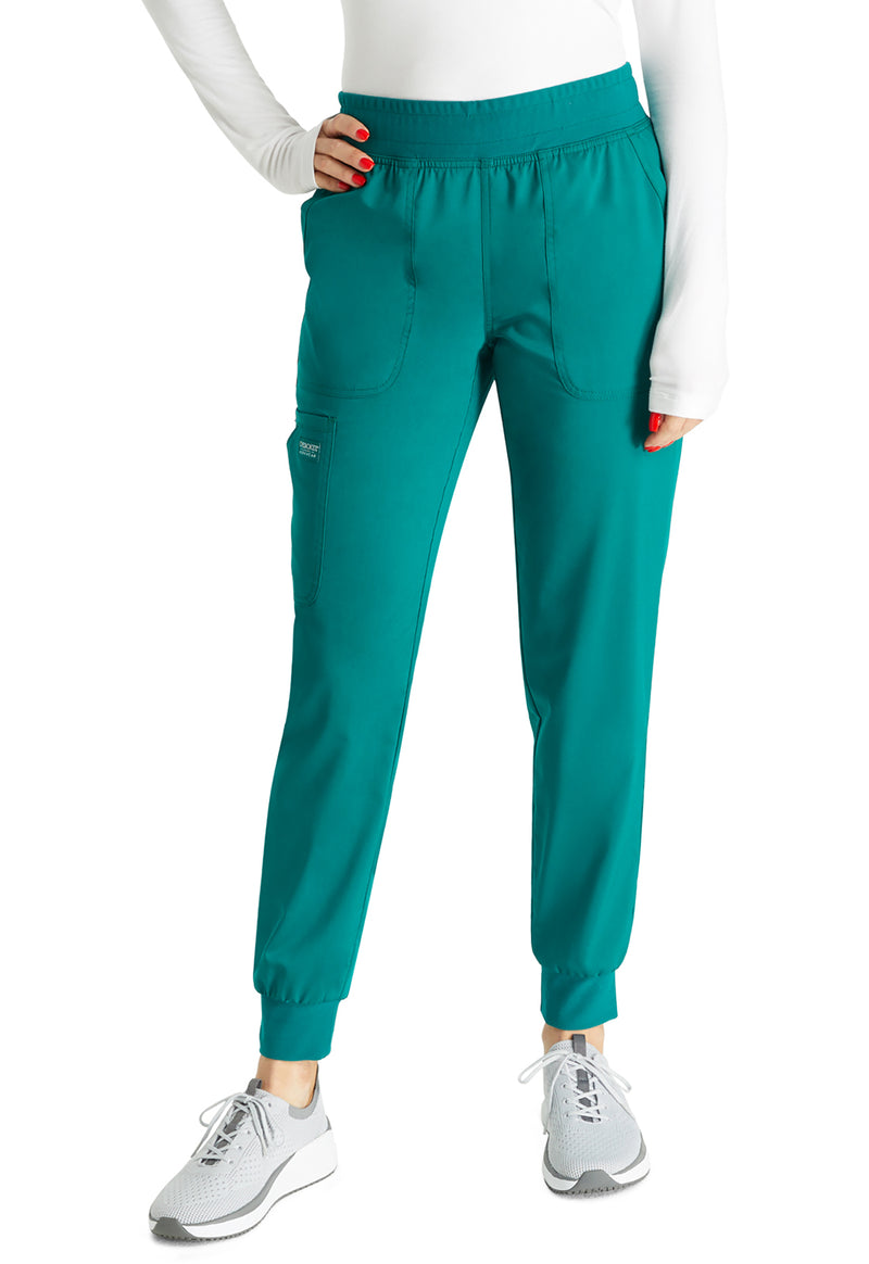 Hunter Green - Cherokee WW Revolution Women's Scrub Pants - Front View