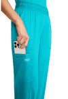 Teal Blue - Cherokee Cherokee WW Revolution Women's Scrub Pants - Detail 4 View