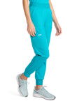 Teal Blue - Cherokee Cherokee WW Revolution Women's Scrub Pants - Right Side View