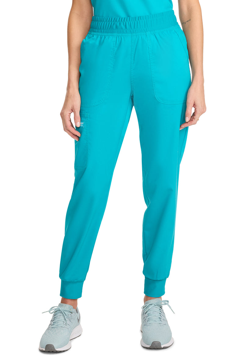 Teal Blue - Cherokee WW Revolution Women's Scrub Pants - Front View