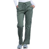 olive - Mid Rise Moderate Flare Drawstring Pant