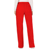 red - Mid Rise Moderate Flare Drawstring Pant