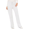 white - Mid Rise Moderate Flare Drawstring Pant