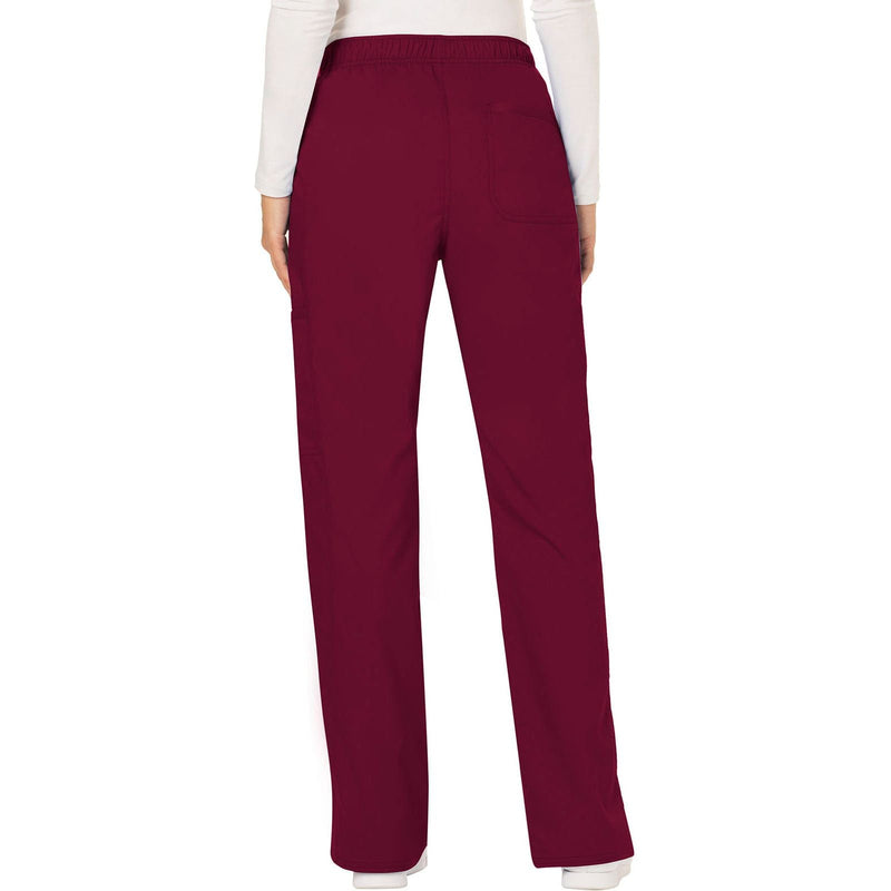 wine - Mid Rise Moderate Flare Drawstring Pant