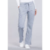 grey - Mid Rise Moderate Flare Drawstring Pant