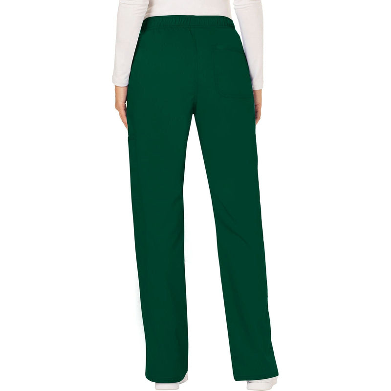 hunter green - Mid Rise Moderate Flare Drawstring Pant
