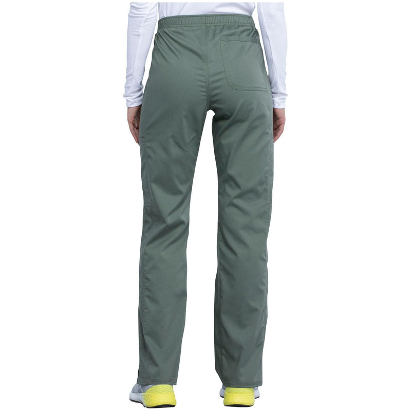 olive - Mid Rise Moderate Flare Drawstring Pant