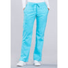 turquoise - Mid Rise Moderate Flare Drawstring Pant