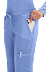 Ciel Blue - Cherokee Cherokee WW Revolution Women's Scrub Pants - Detail 3 View