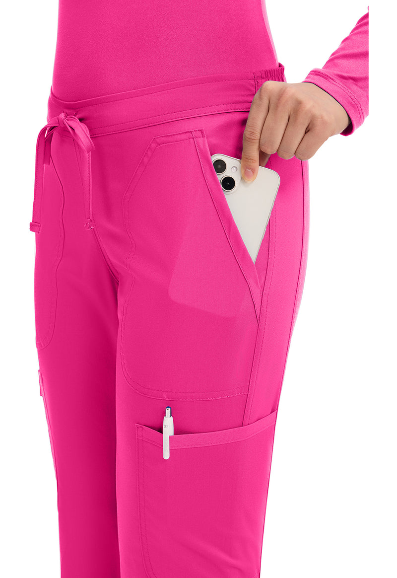 Electric Pink - Cherokee Cherokee WW Revolution Women's Scrub Pants - Detail 3 View