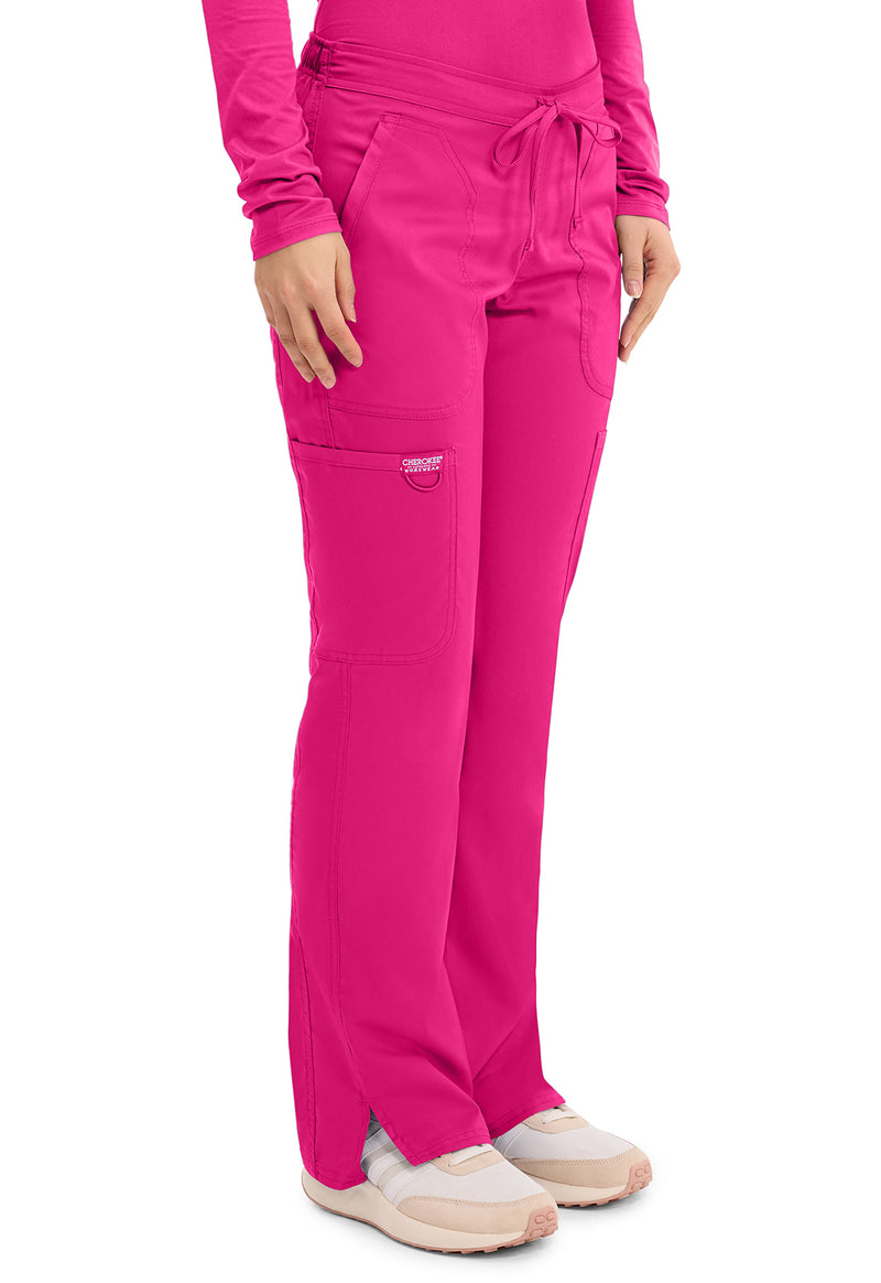 Electric Pink - Cherokee Cherokee WW Revolution Women's Scrub Pants - Right Side View
