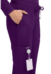Eggplant - Cherokee Cherokee WW Revolution Women's Scrub Pants - Detail 2 View