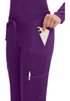 Eggplant - Cherokee Cherokee WW Revolution Women's Scrub Pants - Detail 3 View