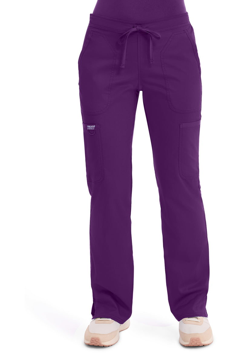 Eggplant - Cherokee WW Revolution Women's Scrub Pants - Front View