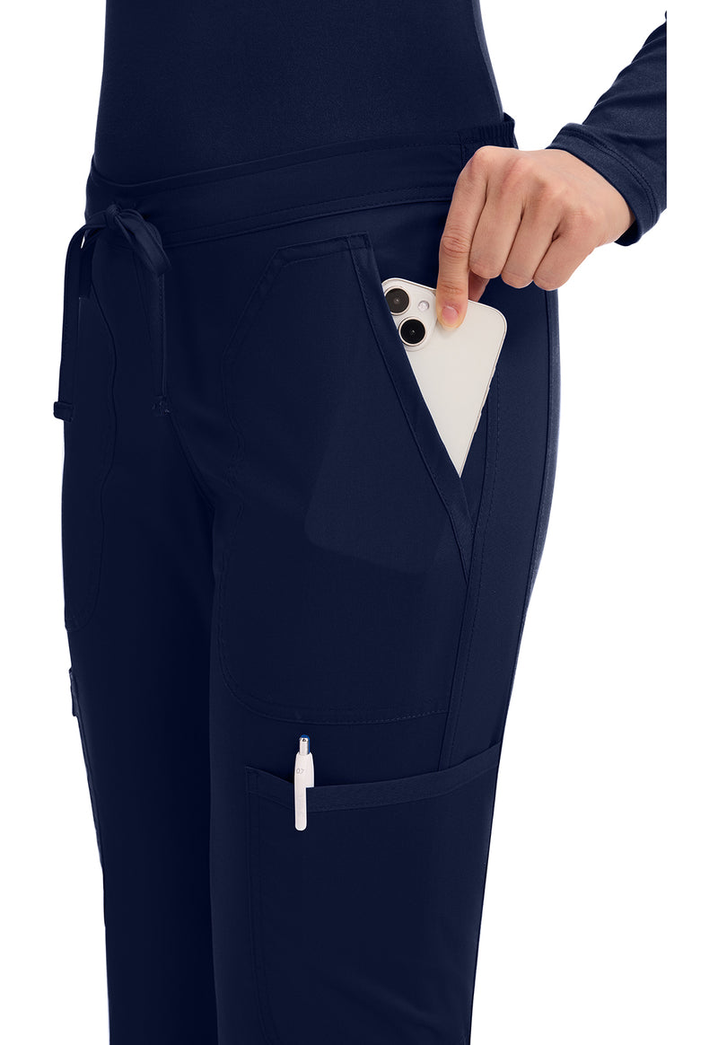 Navy - Cherokee Cherokee WW Revolution Women's Scrub Pants - Detail 3 View