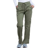 olive - Mid Rise Moderate Flare Drawstring Pant