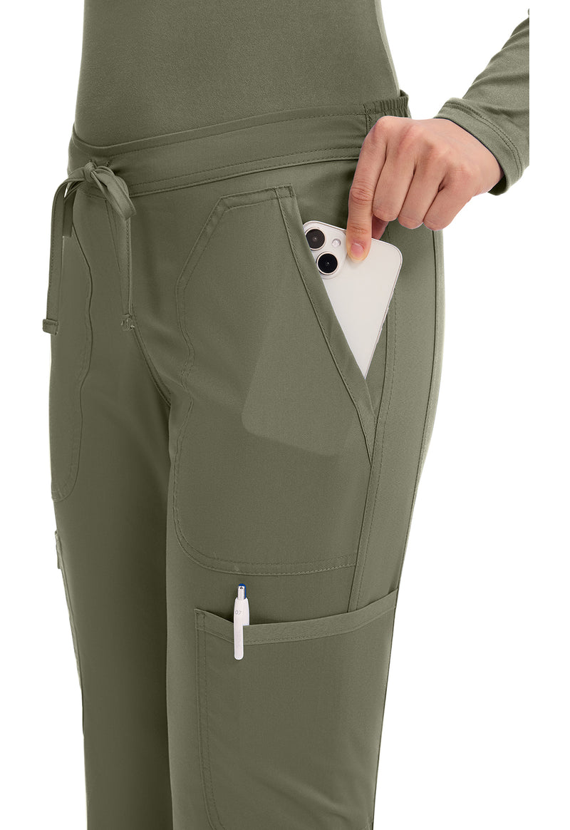 Olive - Cherokee Cherokee WW Revolution Women's Scrub Pants - Detail 3 View