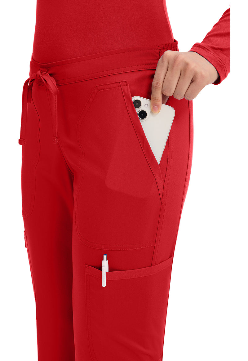 Red - Cherokee Cherokee WW Revolution Women's Scrub Pants - Detail 3 View