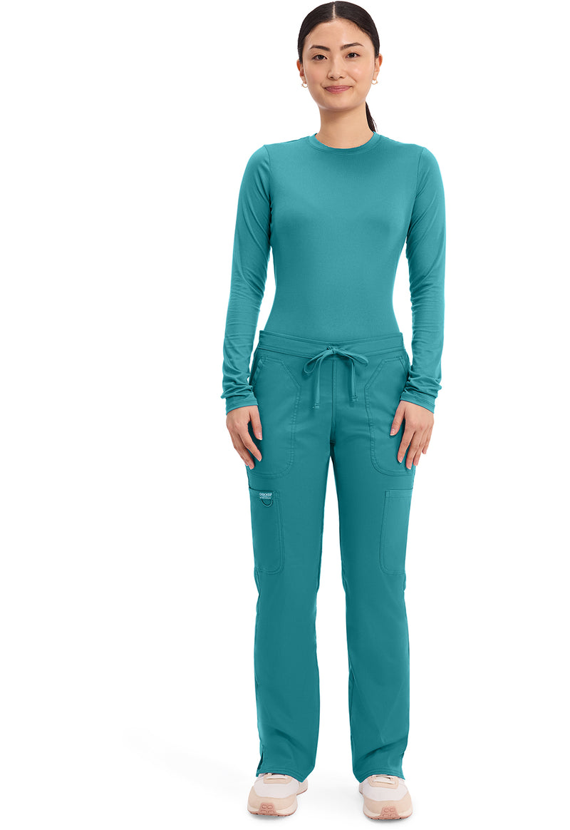 Teal Blue - Cherokee Cherokee WW Revolution Women's Scrub Pants - Detail 1 View