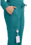 Teal Blue - Cherokee Cherokee WW Revolution Women's Scrub Pants - Detail 2 View