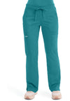 Teal Blue - Cherokee WW Revolution Women's Scrub Pants - Front View