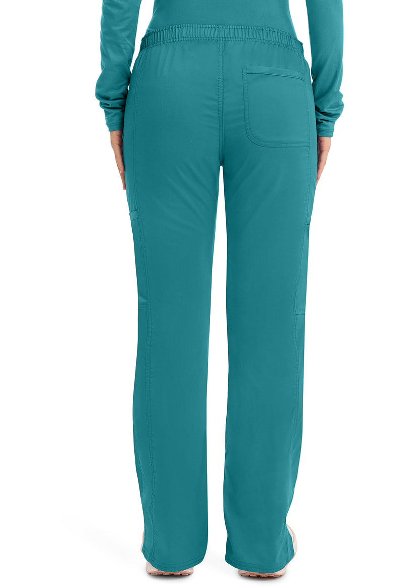 Teal Blue - Cherokee WW Revolution Women's Scrub Pants - Back View