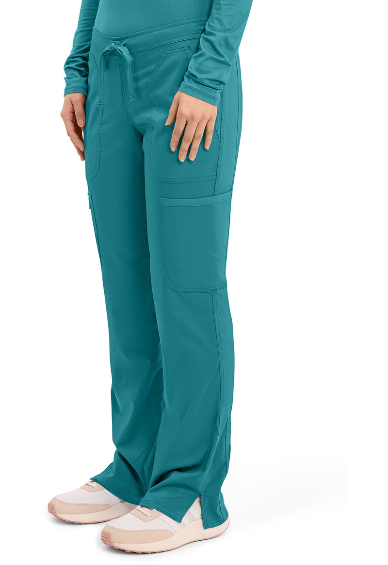 Teal Blue - Cherokee Cherokee WW Revolution Women's Scrub Pants - Left Side View