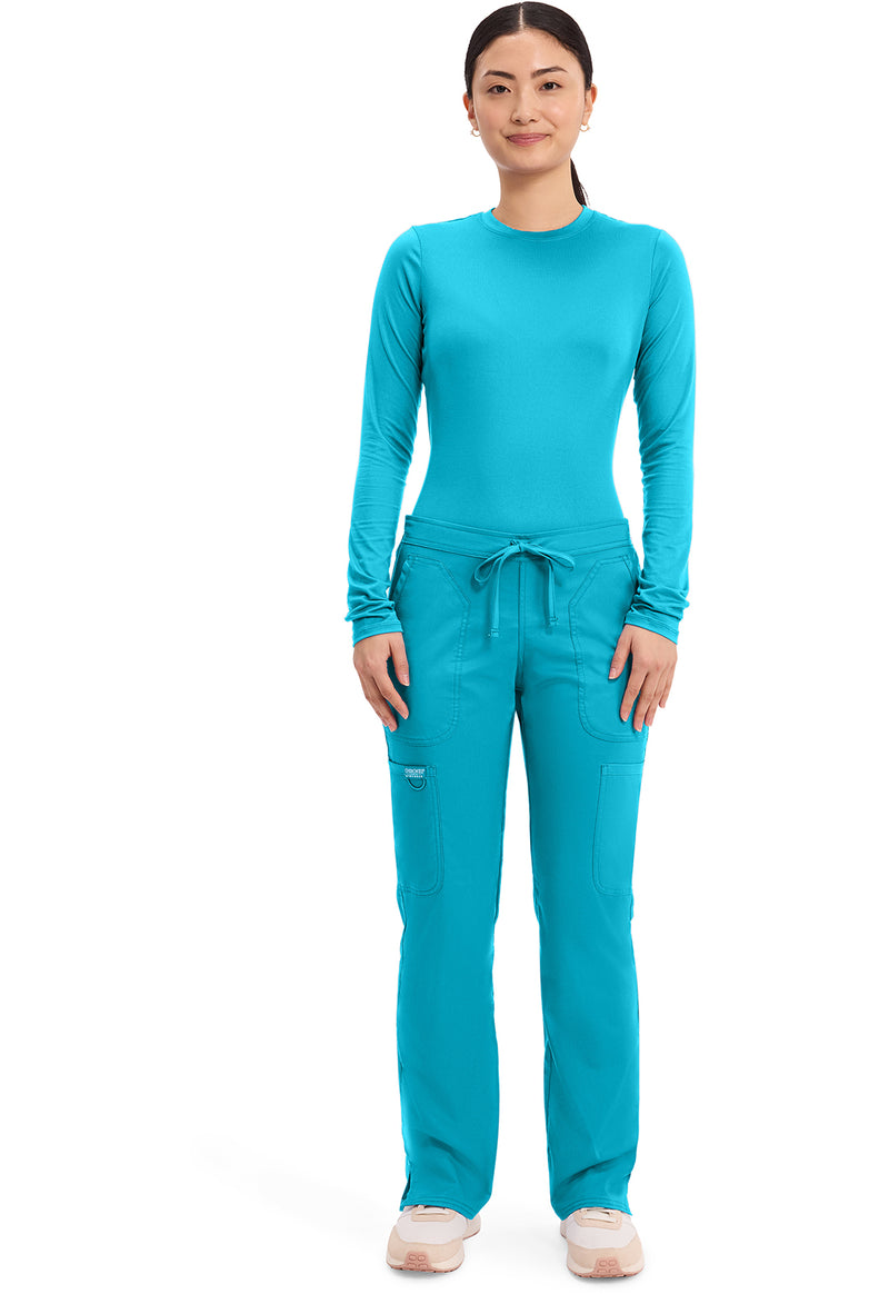 Turquoise - Cherokee Cherokee WW Revolution Women's Scrub Pants - Detail 1 View