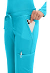 Turquoise - Cherokee Cherokee WW Revolution Women's Scrub Pants - Detail 3 View