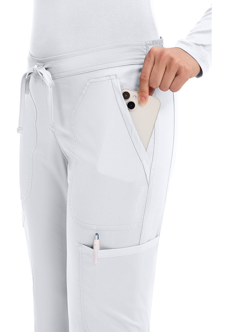 White - Cherokee Cherokee WW Revolution Women's Scrub Pants - Detail 3 View