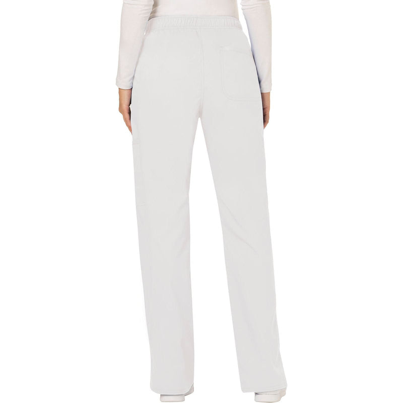 white - Mid Rise Moderate Flare Drawstring Pant