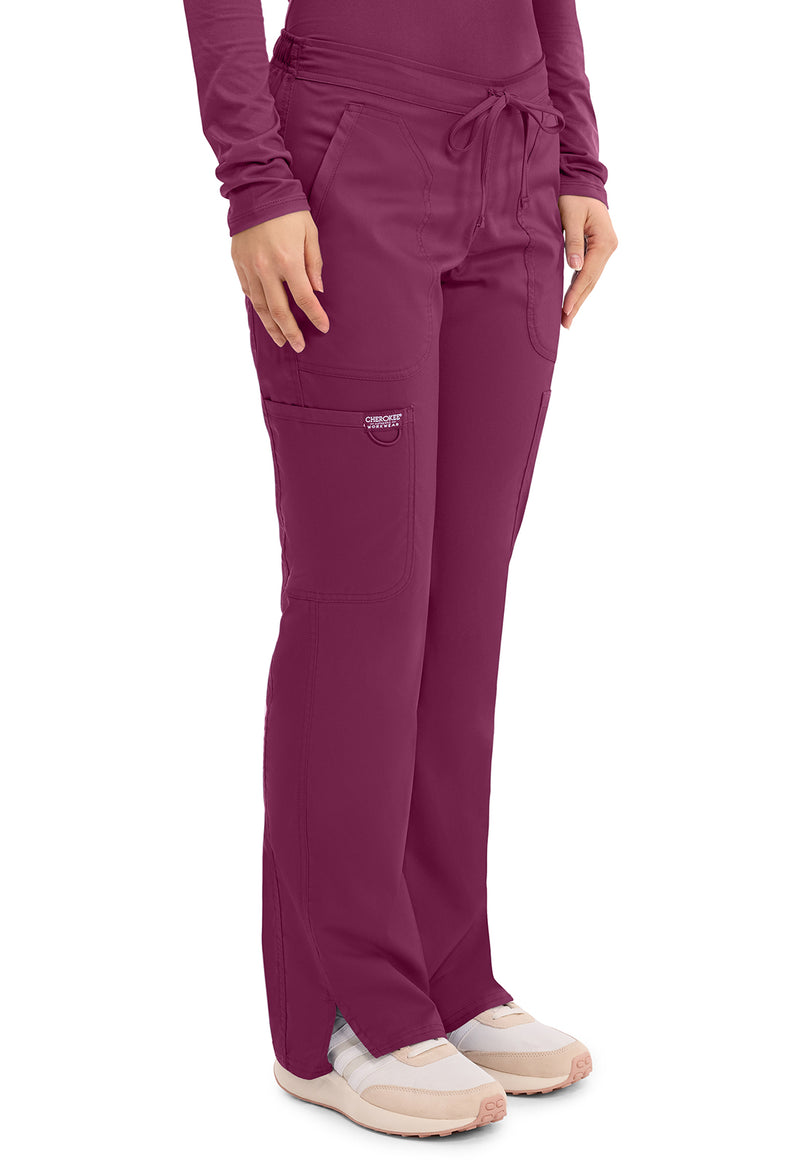 Wine - Cherokee Cherokee WW Revolution Women's Scrub Pants - Right Side View