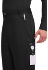 Black - Men's Fly Front Scrub Pants – Short (View 2)