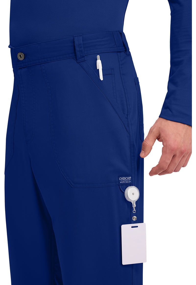 Galaxy Blue - Men's Fly Front Scrub Pants – Short (View 2)