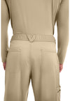 Khaki - Men's Fly Front Scrub Pants – Short (View 4)