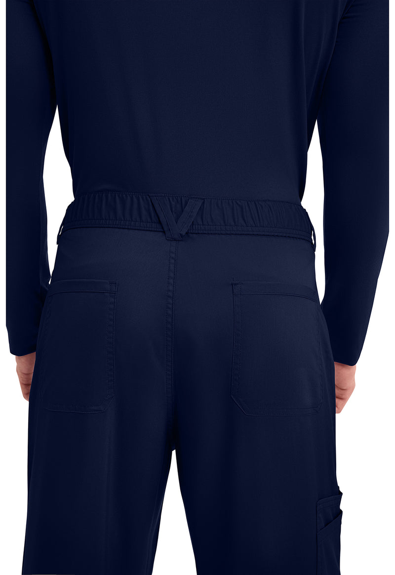 Navy - Men's Fly Front Scrub Pants – Short (View 4)