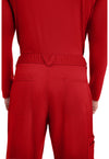 Red - Men's Fly Front Scrub Pants – Short (View 4)