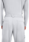 White - Men's Fly Front Scrub Pants – Short (View 4)