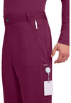 Wine - Men's Fly Front Scrub Pants – Short (View 2)