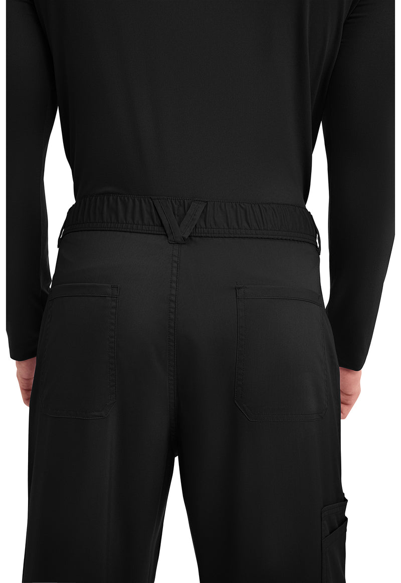 Black - Men's Fly Front Scrub Pants – Tall (View 4)
