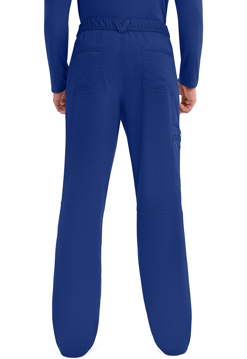Galaxy Blue - Men's Fly Front Scrub Pants – Tall (Back)