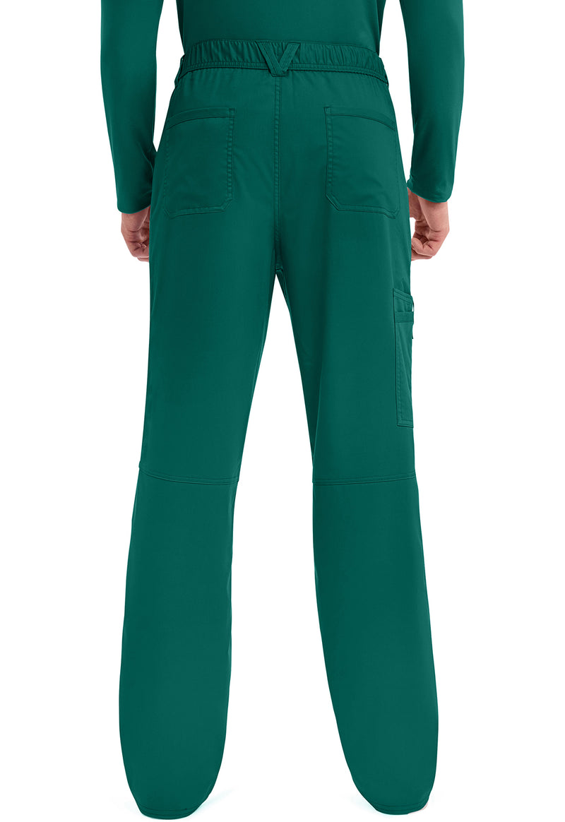 Hunter Green - Men's Fly Front Scrub Pants – Tall (Back)